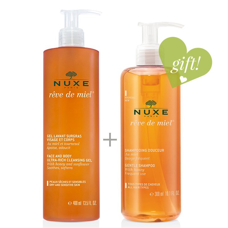 Nuxe Rêve De Miel Gel Lavant Cheveux Et Corps 300ml